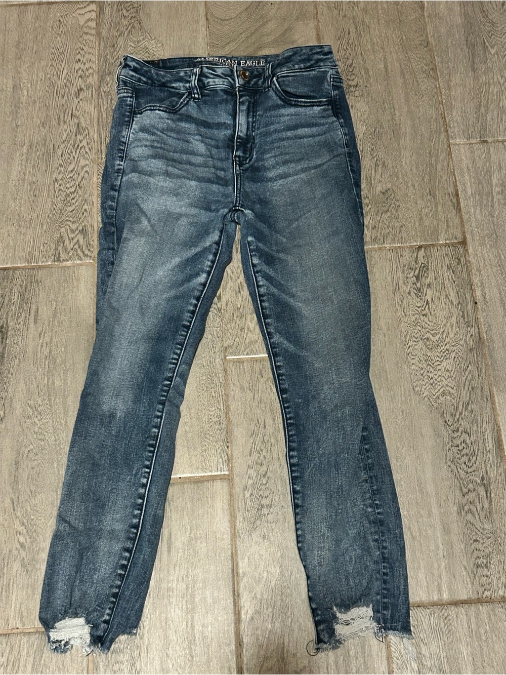 American Eagle Outfitters Women's Dark Wash Ankle Jeans - Blue - size 8
